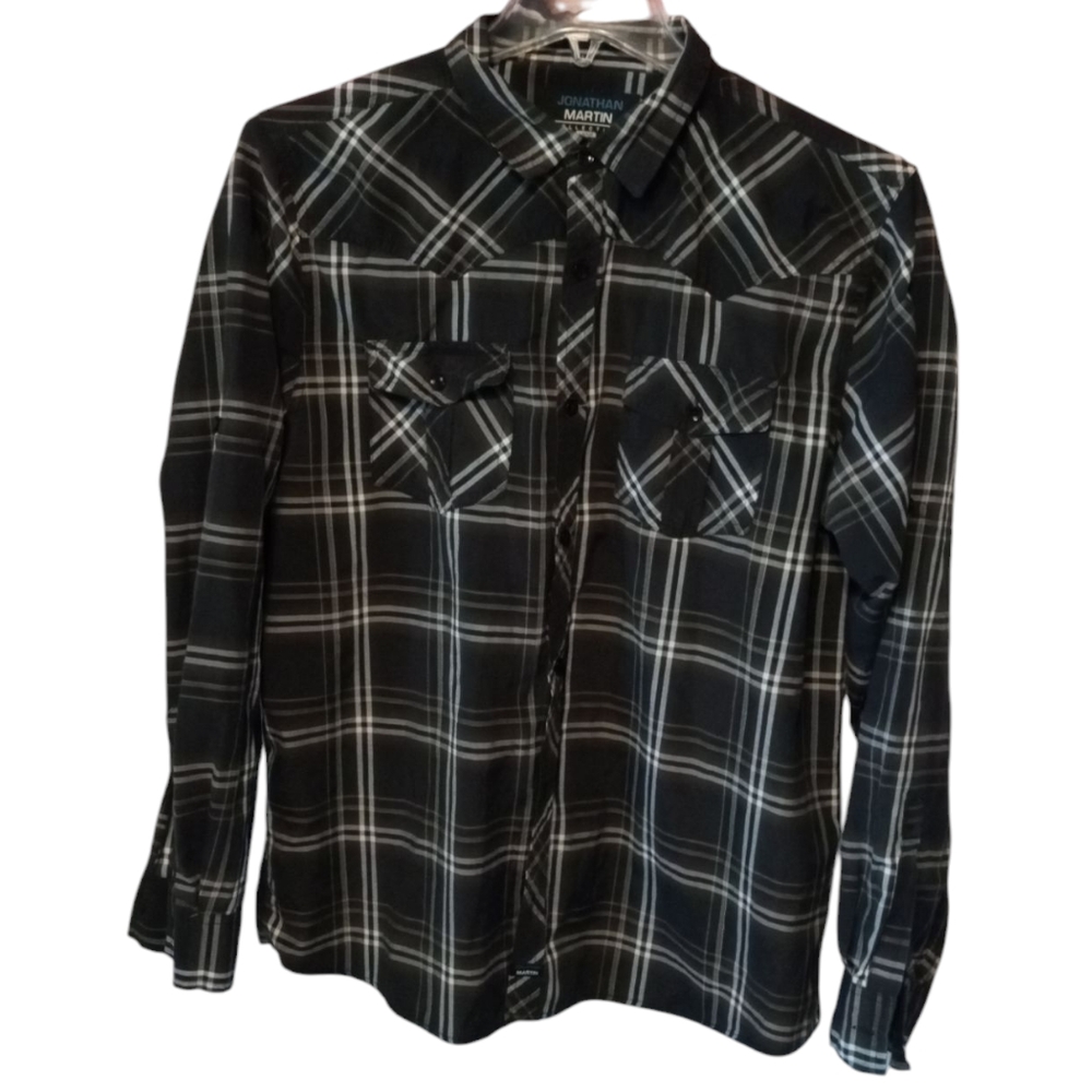 Black Plaid Men's Shirt